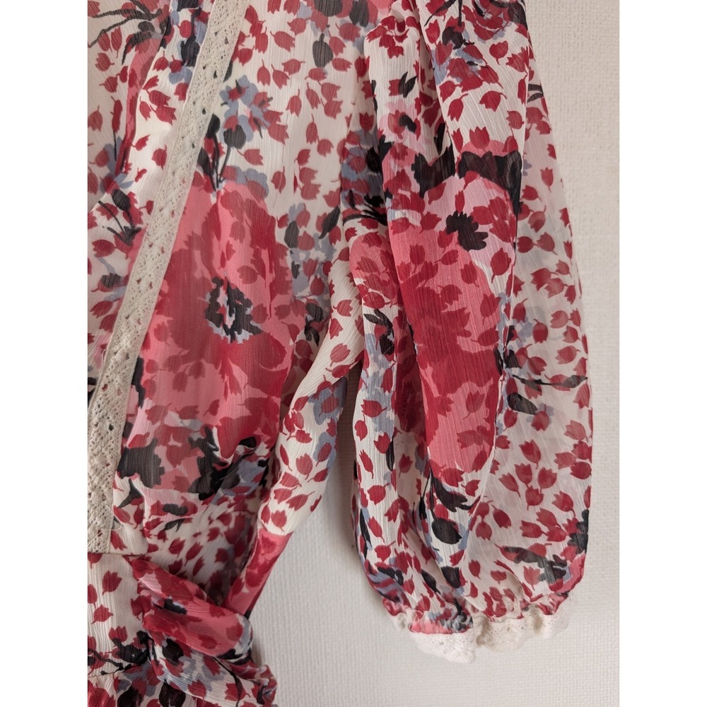 Yank Y2K Babydoll Top Romantic Floral Fairy Peasant Boho Cottagecore Coquette - Picture 9 of 13